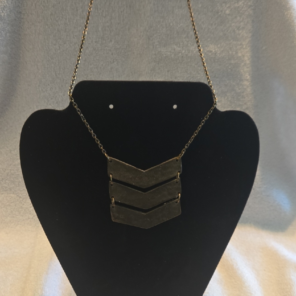 32" Bronze Chevron Necklace